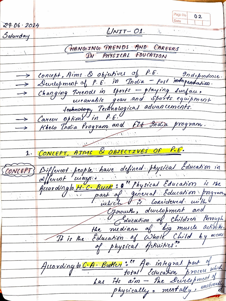 Class 11 PE Unit 1 | PDF