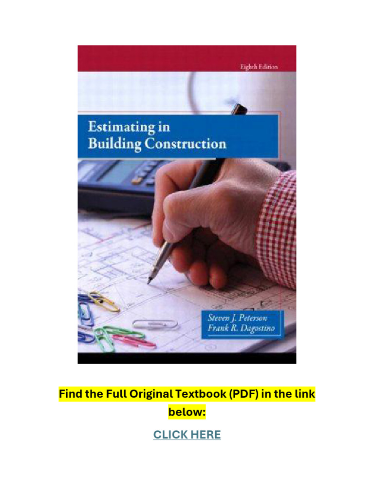 Estimating in Building Construction 8th Edition | PDF | Risk Management ...