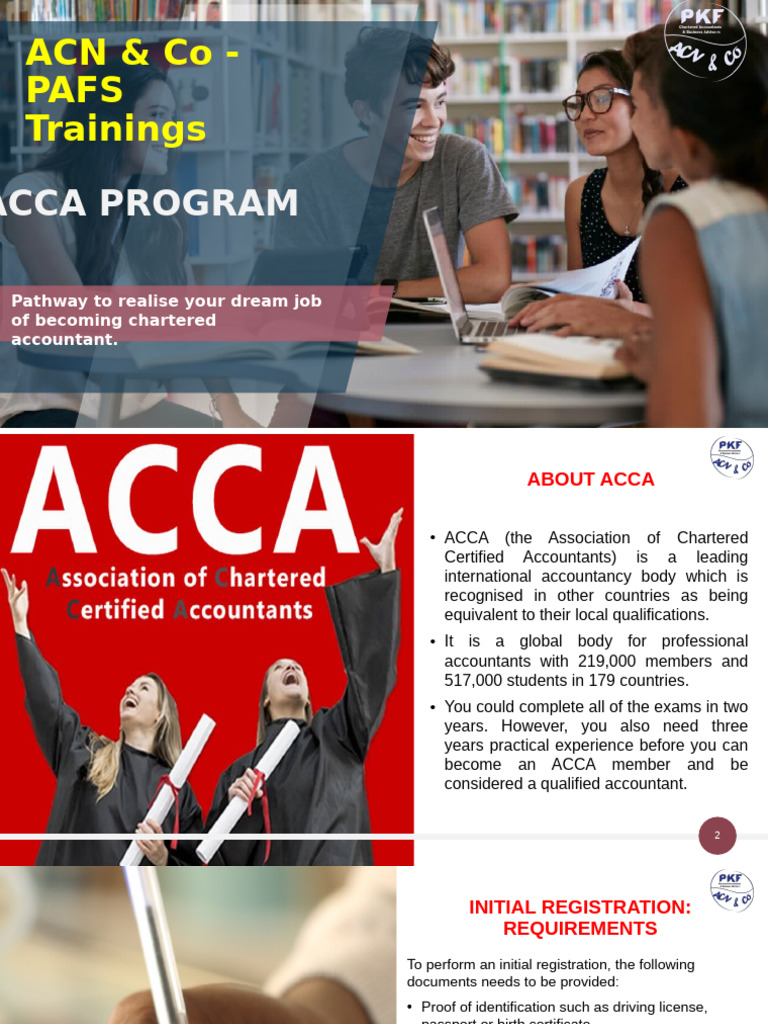 ACCA Program Registration Guide | PDF | Accounting | Vocational Education