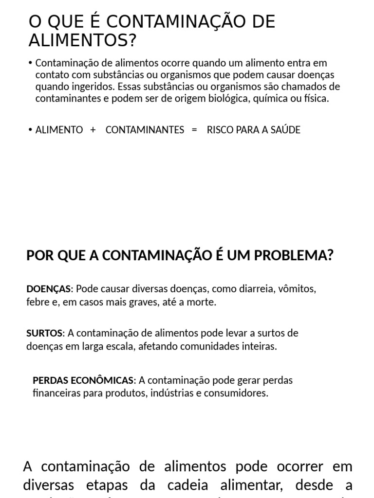 Contaminação de Alimentos: Causas e Prevenção | PDF | Poluição | Pesticida