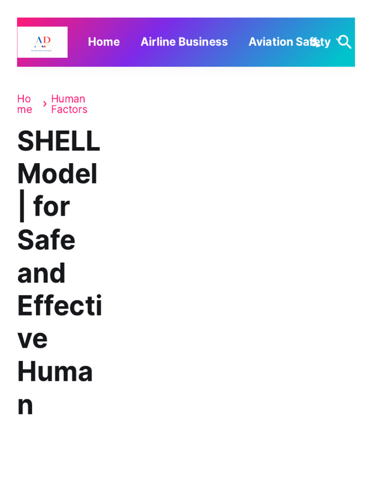 Understanding the SHELL Model in Aviation | PDF | Software | Computer ...
