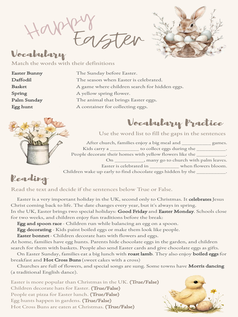 Happy Easter | PDF | Easter | Foods