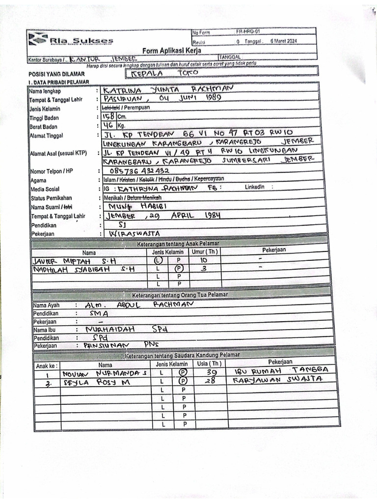 Form 1 | PDF
