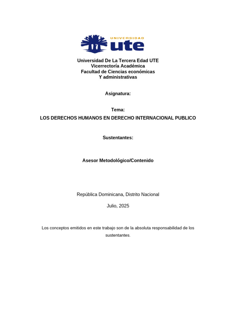 Los Derechos Humanos en Derecho Internacional Publico | PDF | Derechos ...