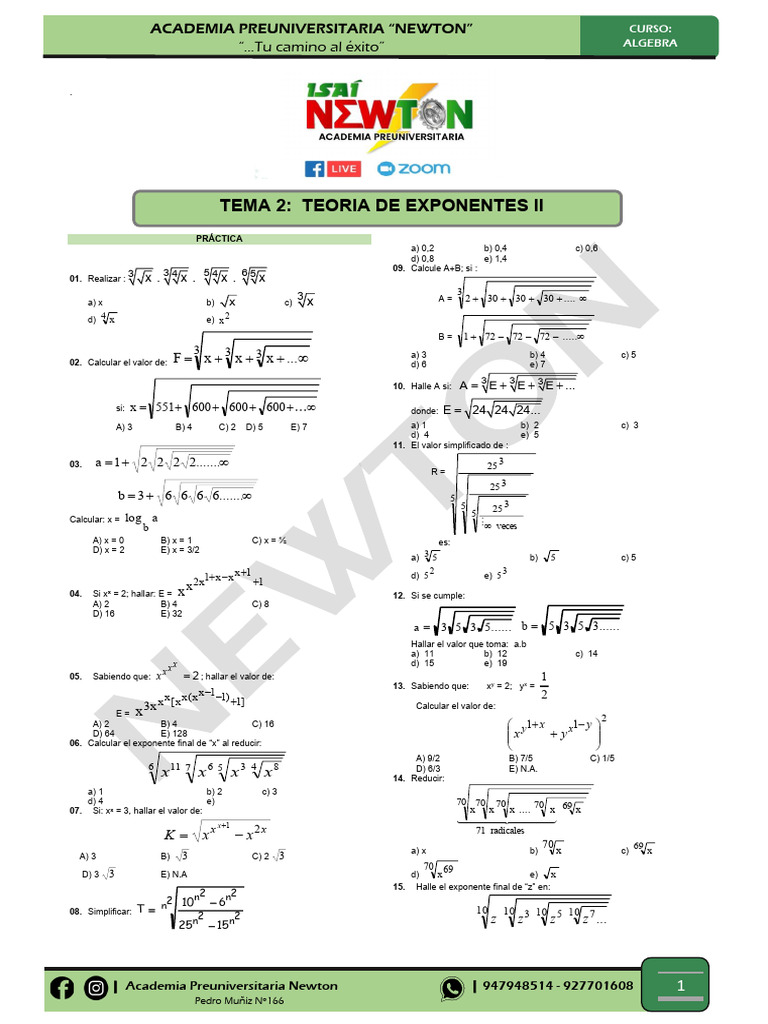 Algebra Tema 2 Apárcana | PDF