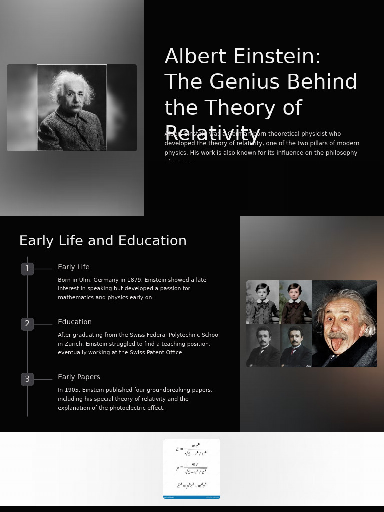 Albert Einstein The Genius Behind The Theory of Relativity | PDF ...