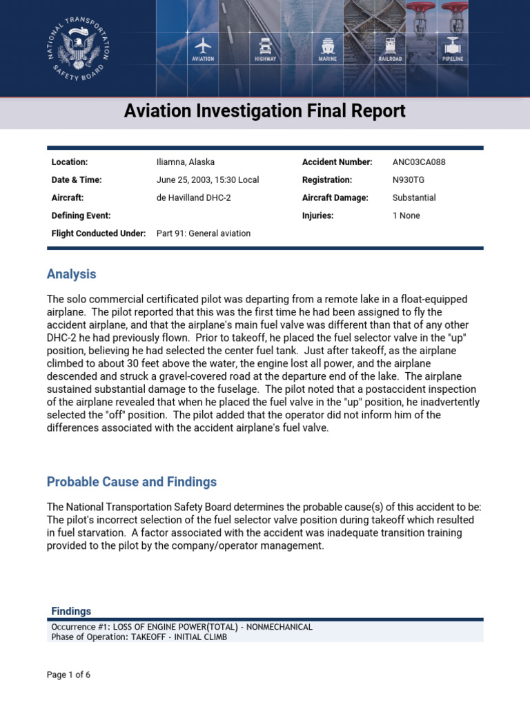 ALM Flight 980 Crash Investigation Report | PDF | National ...