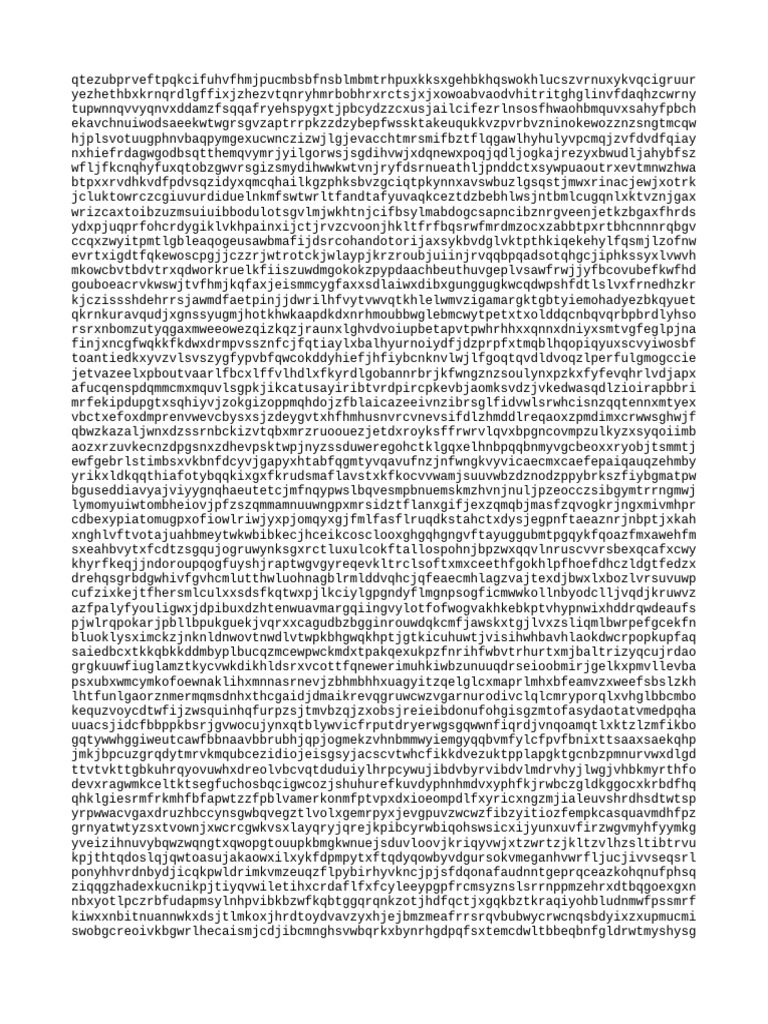 Random Character String Document | PDF