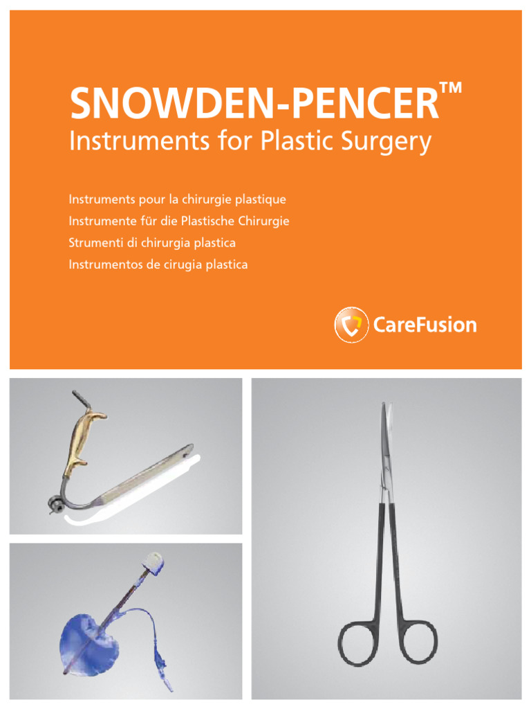 Snowden-Pencer Plastic Surgery Instruments | PDF | Surgical Suture
