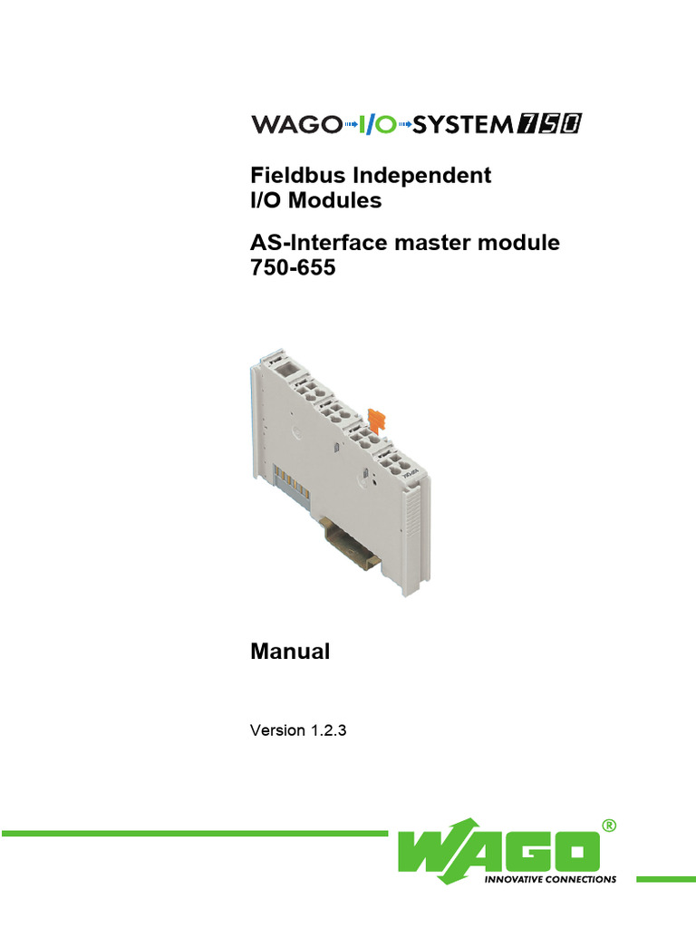 Fieldbus Independent I/O Modules AS-Interface Master Module 750-655 ...