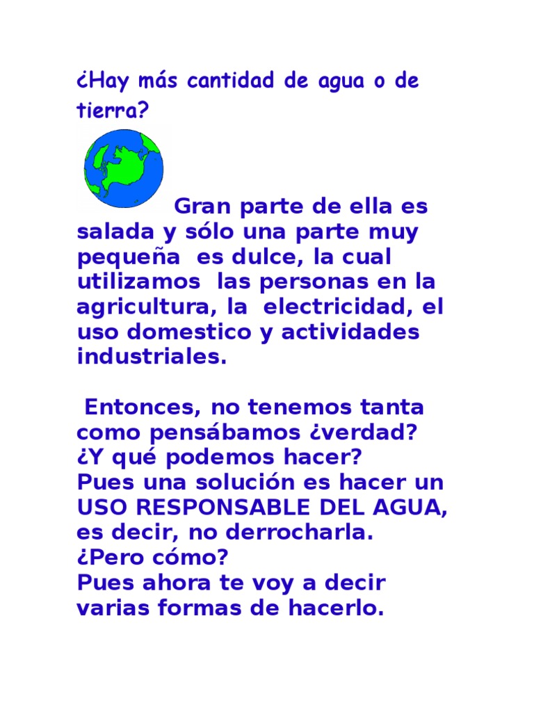 Uso Responsable del Agua: Consejos Prácticos | PDF | Cocina, comidas y ...