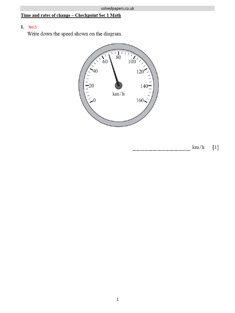 Time and Rates of Change Solutions | PDF