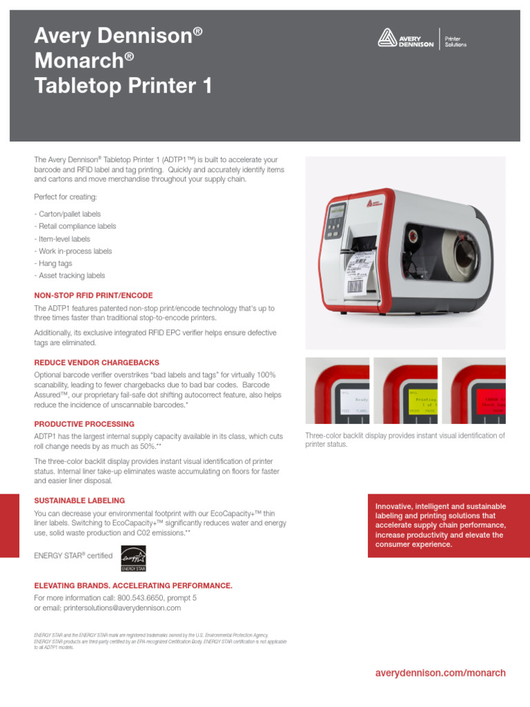 ADTP1 Thermal Printer Overview | PDF | Barcode | Printer (Computing)