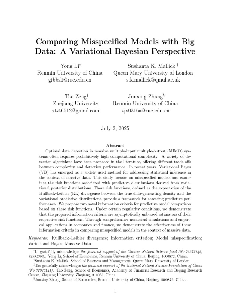 Variational Bayesian Model Comparison | PDF | Akaike Information ...