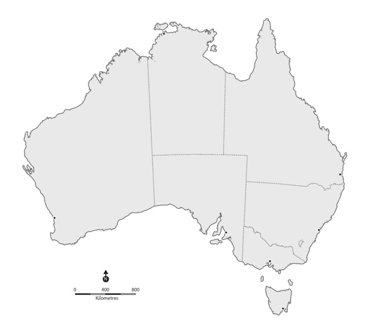 Lesson 6 Worksheet 1 (Map of Australia) | PDF