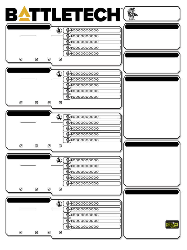 BattleTech Record Sheets: Clan Elemental Battle Armor (Space) | PDF ...