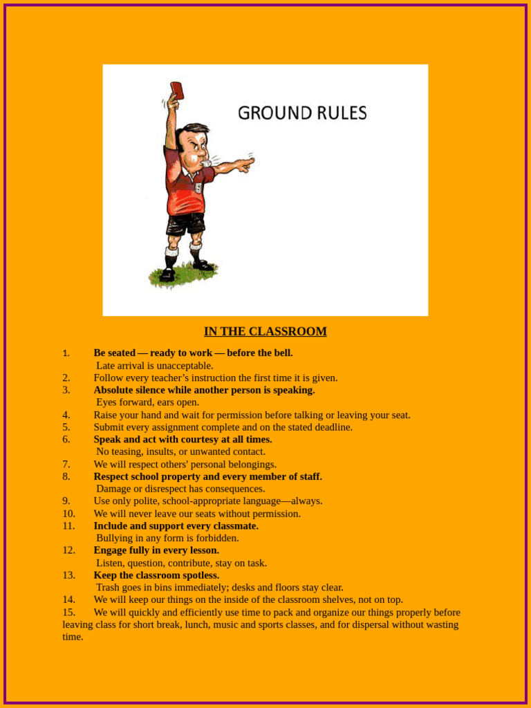 Classroom Ground Rules for Adults | PDF | Classroom