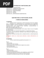 QUESTÕES PARA A 2ª INSTITUCIONAL DE 2009