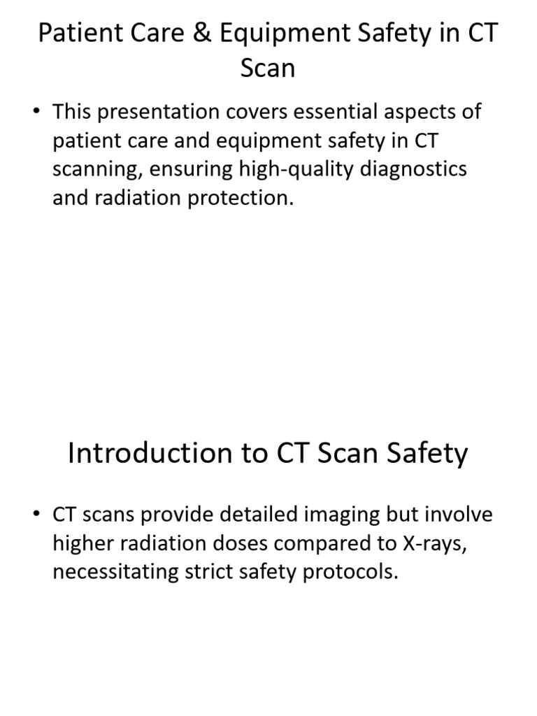 CT Scan Safety Guidelines and Practices | PDF | Ct Scan | Medical Imaging