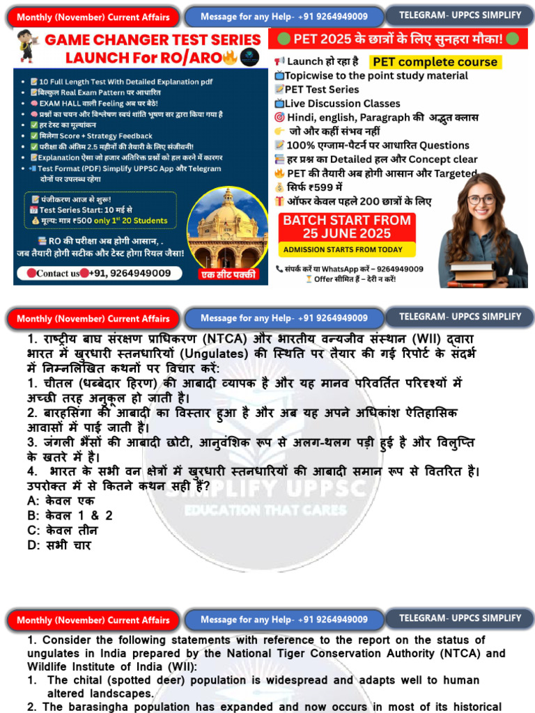 November 2024 Full Current Affairs | PDF