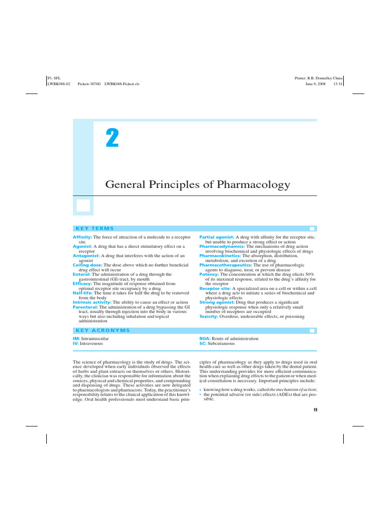 2 General Principles of Pharmacology | PDF | Receptor Antagonist ...