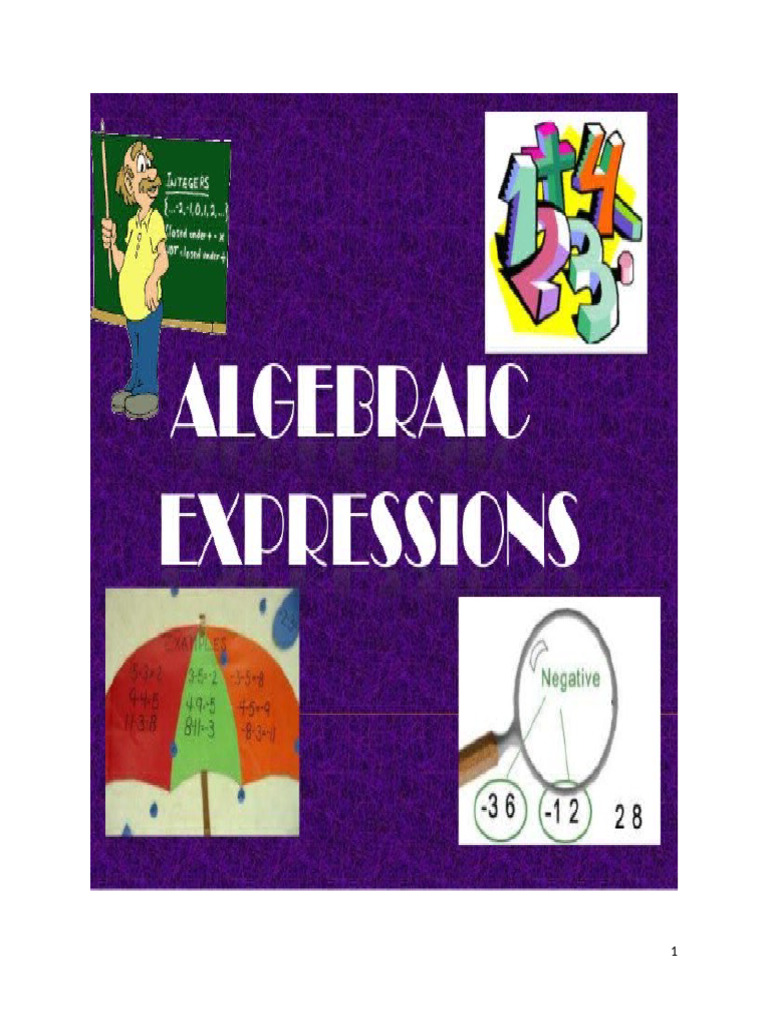 Algebraic Expressions and Operations | PDF | Subtraction | Algebra