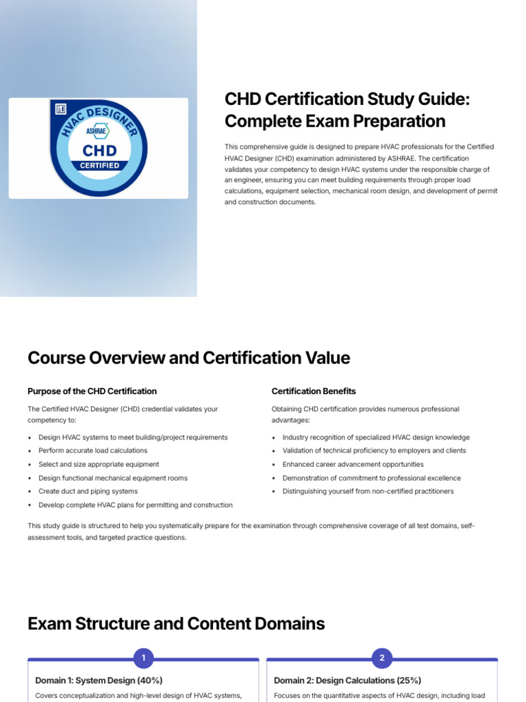 CHD Certification Exam Study Guide | PDF | Ventilation (Architecture ...