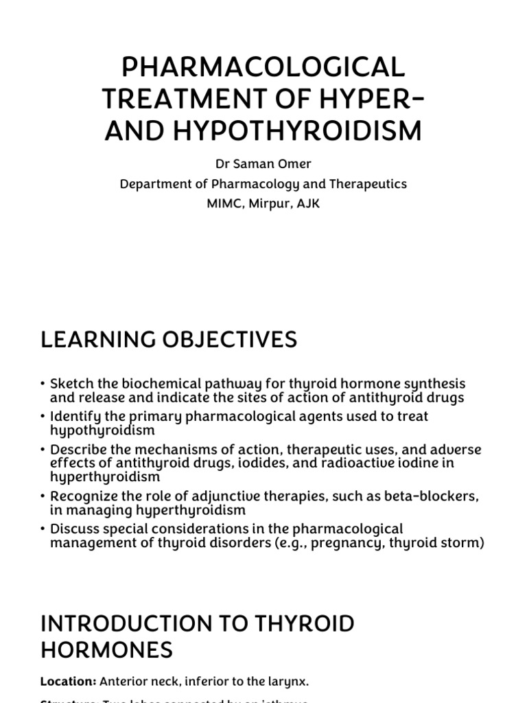 Treatment of Hypothyroidism and Hyperthyroidism | PDF | Thyroid ...