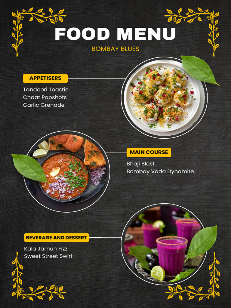 Bombay Blues Menu Highlights | PDF