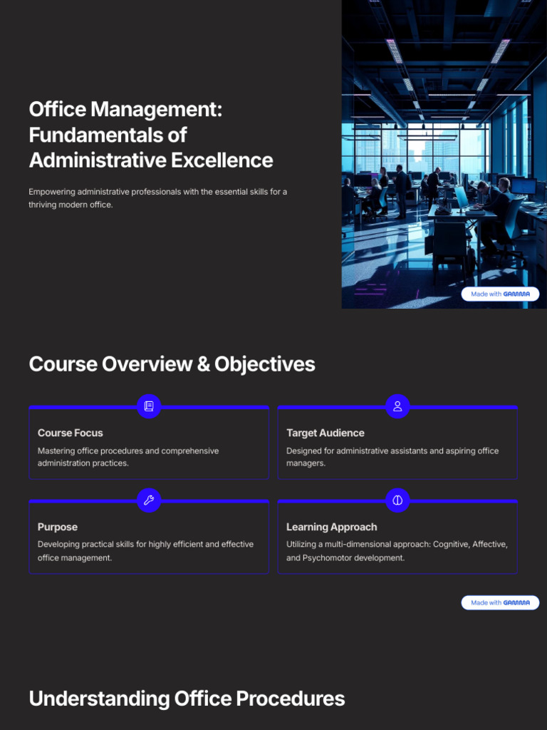 Office Management Skills for Success | PDF | Communication | Computer ...