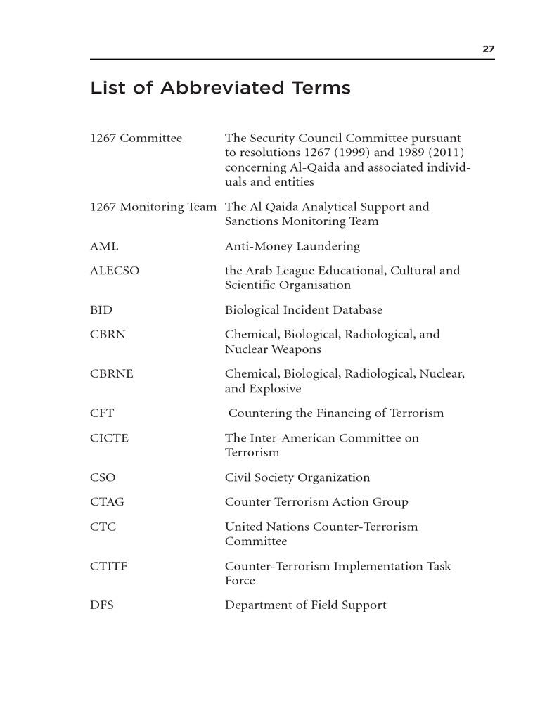 Pdfs Terrorism Directory 2 ListOfTerms CTITF | PDF | International ...