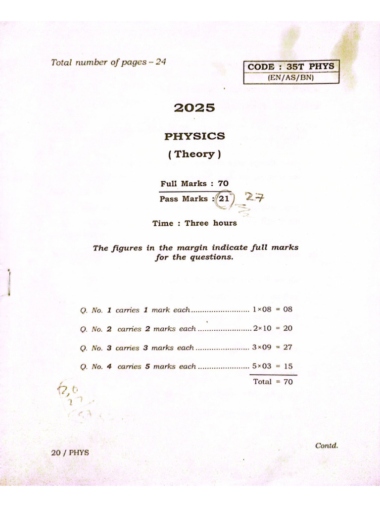 Physics 2025 | PDF