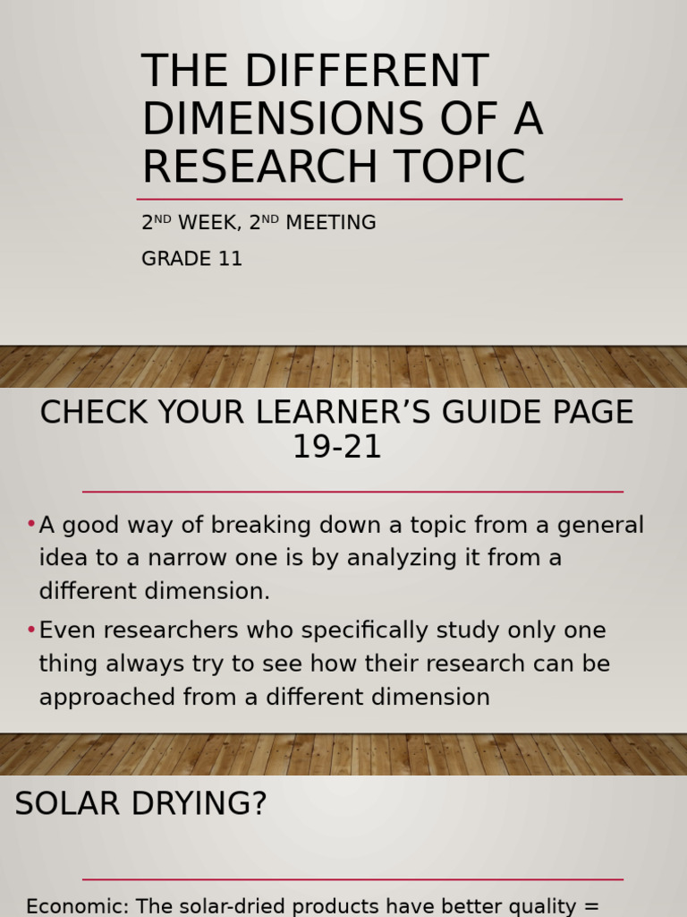 Analyzing Research Topics' Dimensions | PDF | Social Psychology ...