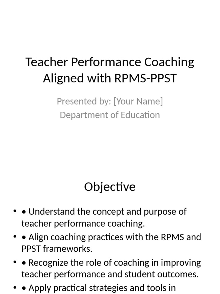 Teacher Performance Coaching Guide | PDF | Teachers | Education Theory