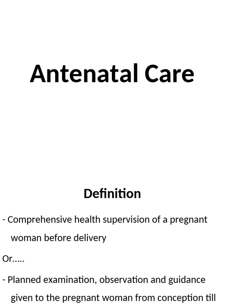 Repro Antenatal Care 1 | PDF | Pregnancy | Prenatal Development