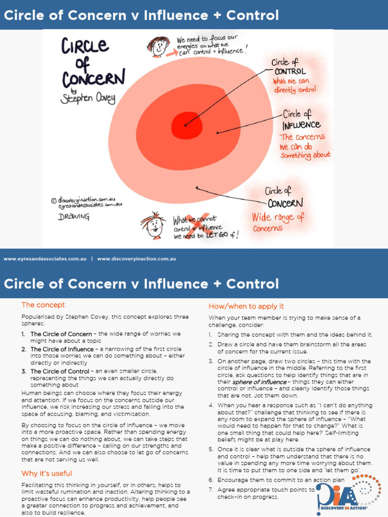 Understanding Concern, Influence, Control | PDF