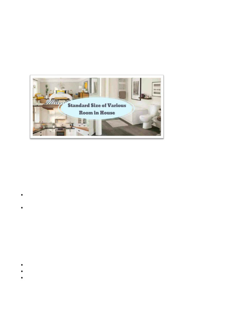 Standard Room Sizes and Dimensions Guide | PDF | Room | Stairs