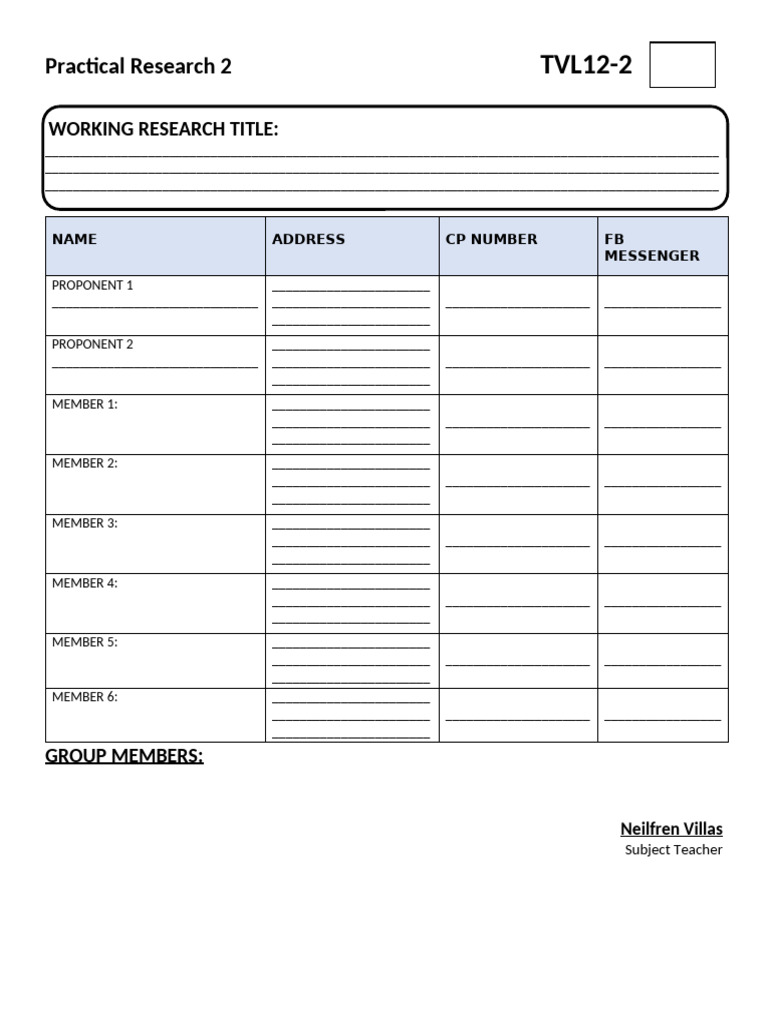 Research Group Details | PDF
