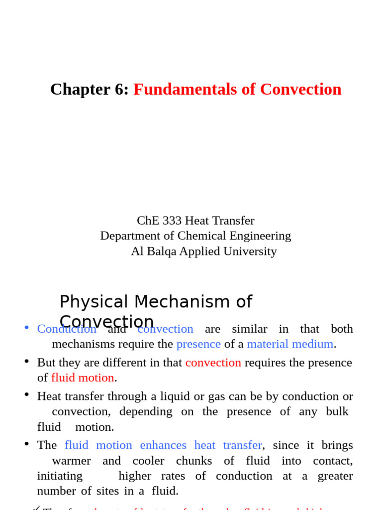 Convection Fundamentals in Heat Transfer | PDF | Fluid Dynamics | Heat ...