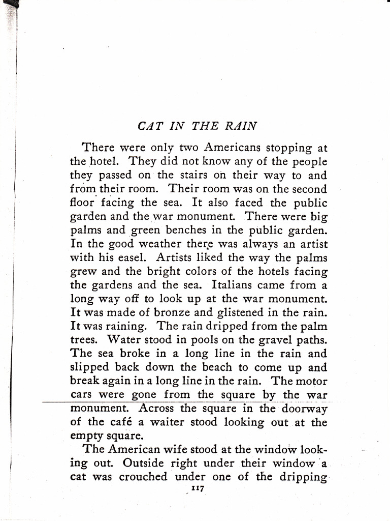 cat in the rain | PDF