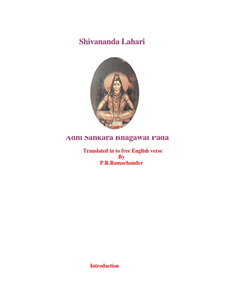 Shivananda Lahari | PDF | Shiva | Vishnu