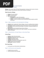 Biology Class 9 Notes - Chapter 1 | PDF