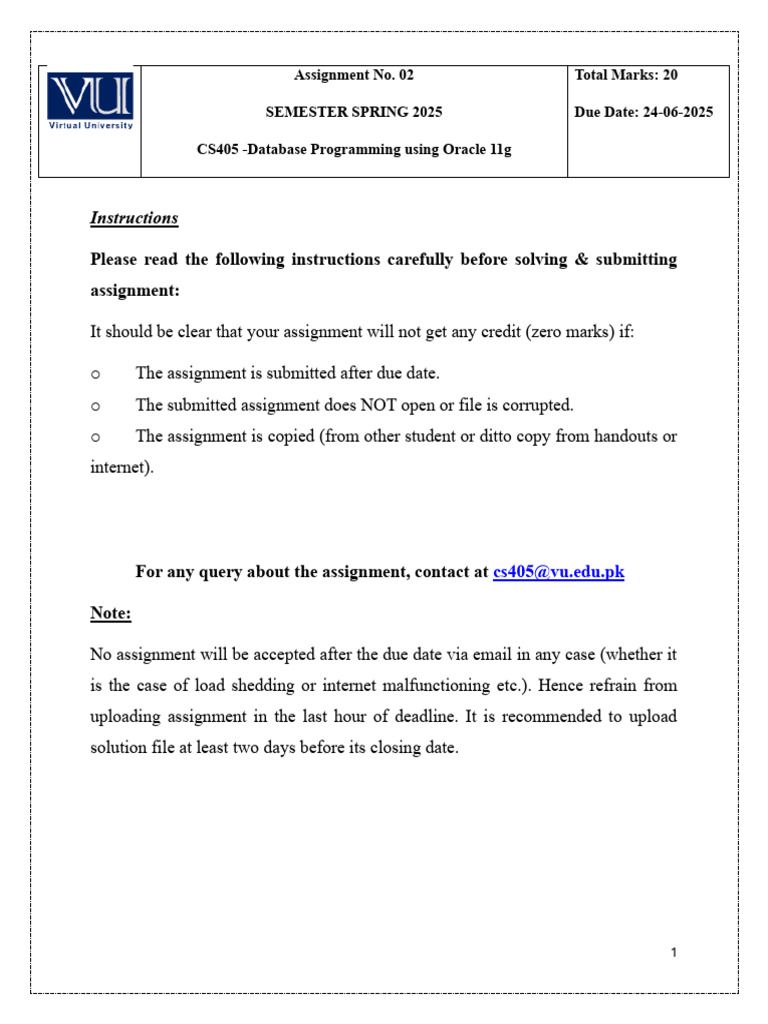 CS405 Assignment 02 Instructions | PDF