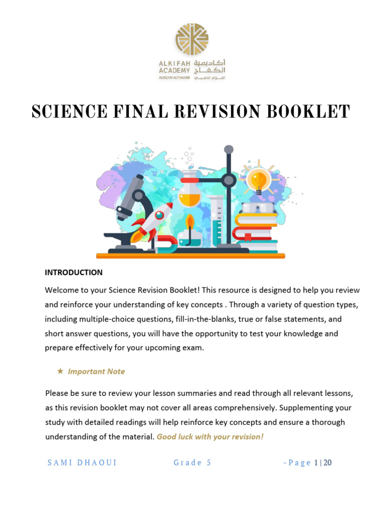 Grade 5 Science Revision Guide | PDF | Plants | Ecosystem
