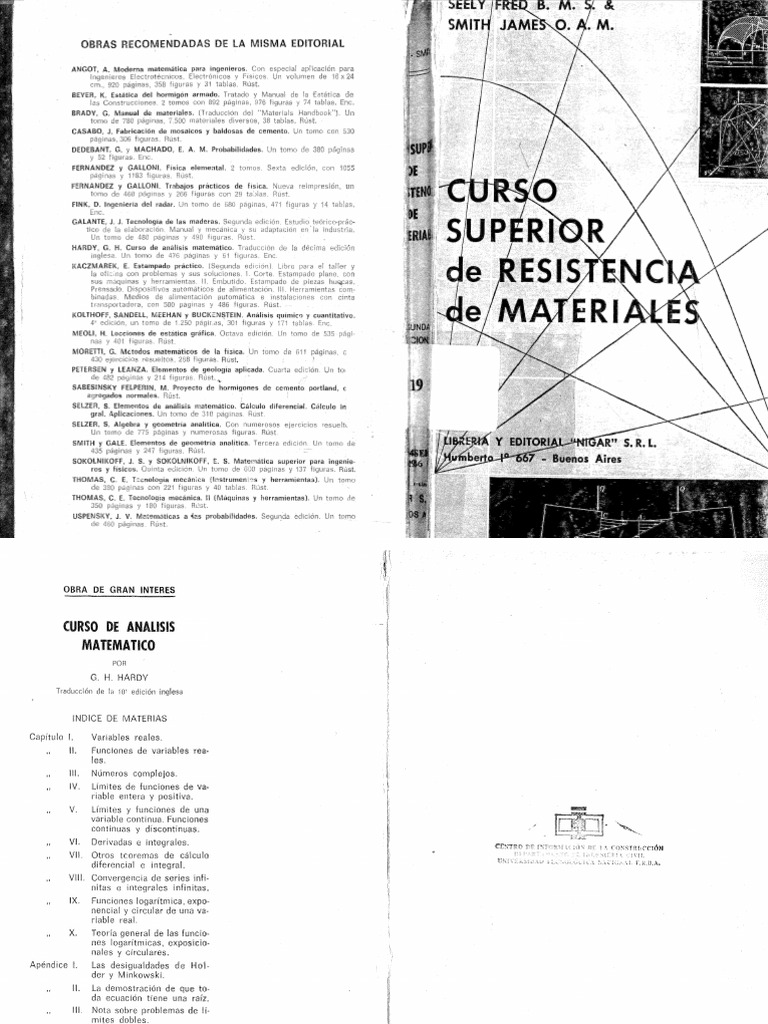 Curso Superior de Resistencia de Materiales - Seely-Smith | PDF