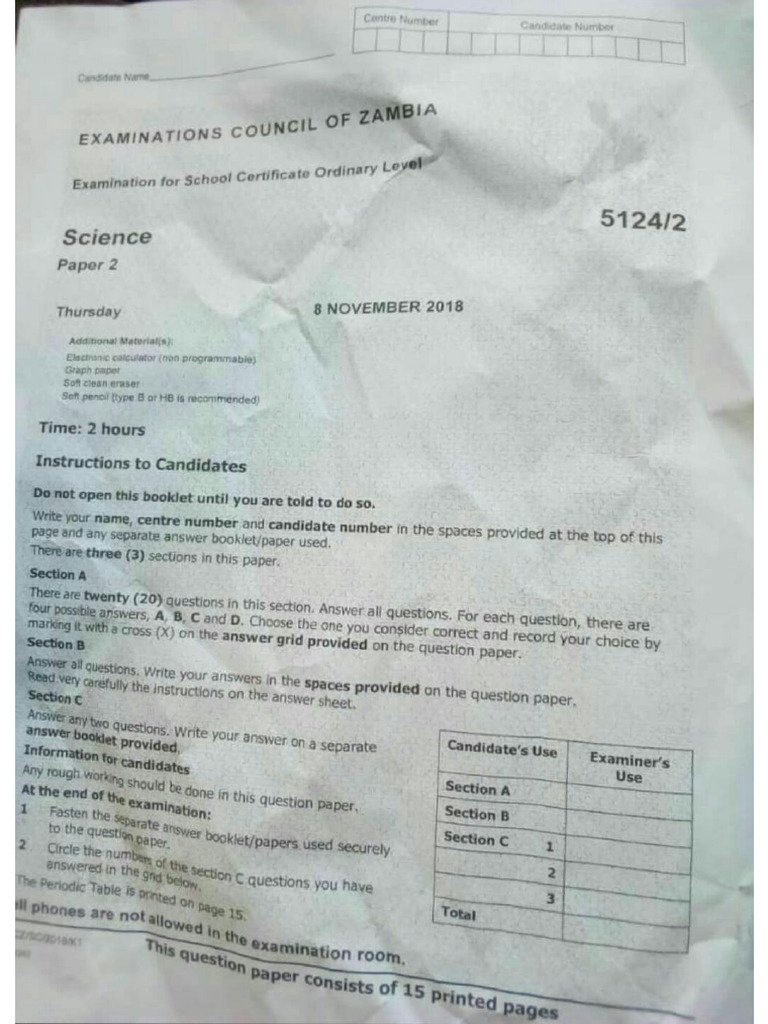 Science Paper 2 | PDF