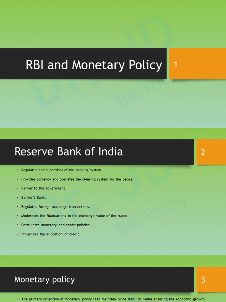 RBI and MPC Slides | PDF