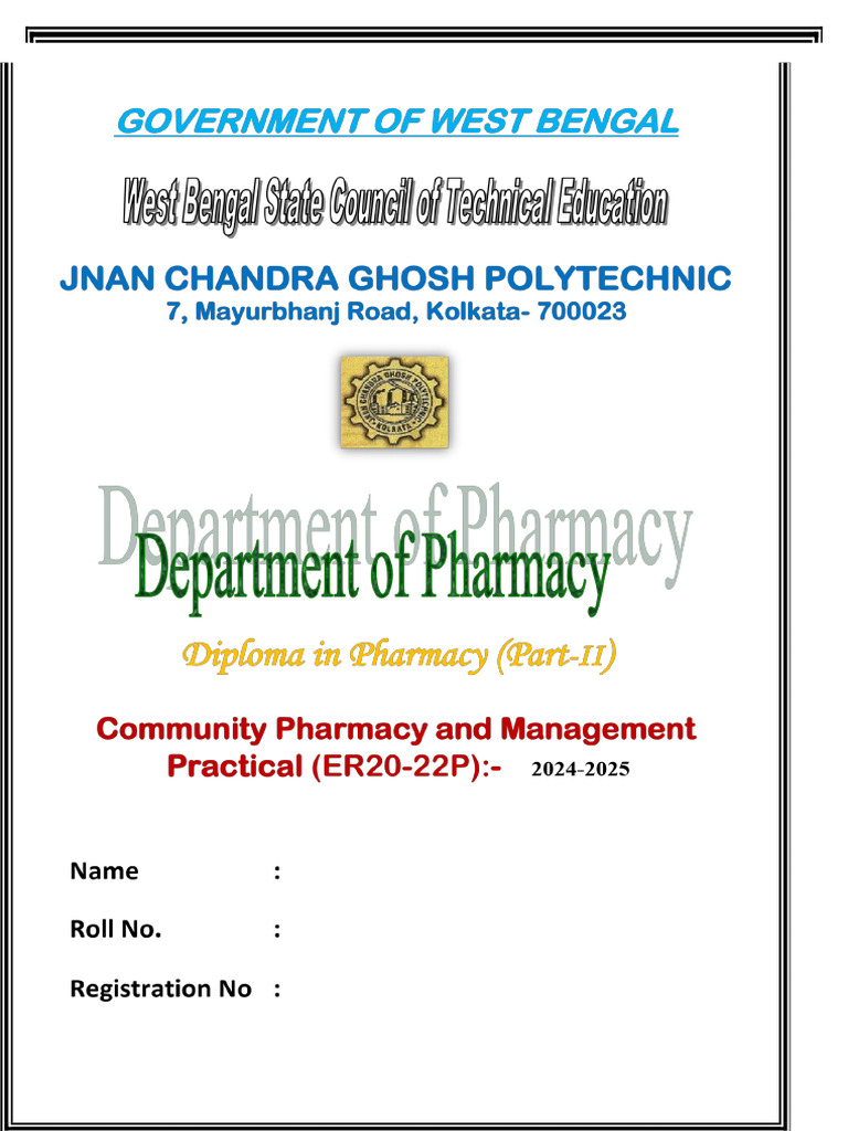 COPM PRACTICAL Manual 2023-24-Chiranjeet | PDF | Blood Pressure | Pharmacy