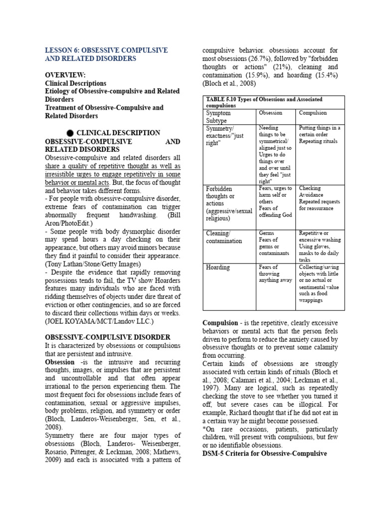 Ab Psy Finals | PDF | Obsessive–Compulsive Disorder | Dissociation ...