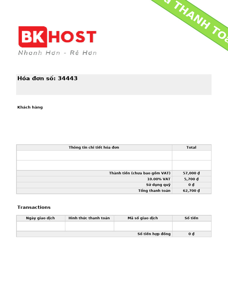 Invoice Hosting | PDF